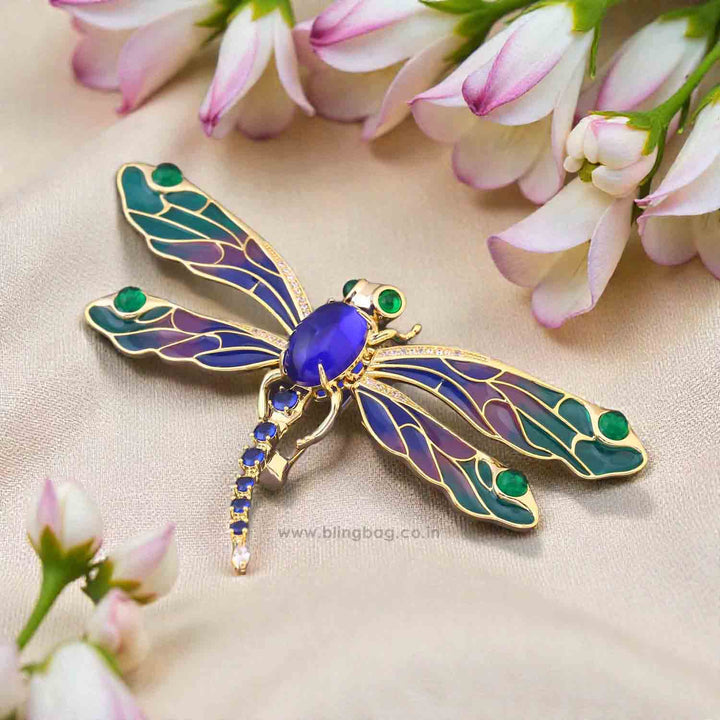 Multicolor Aurora Dragonfly Brooch