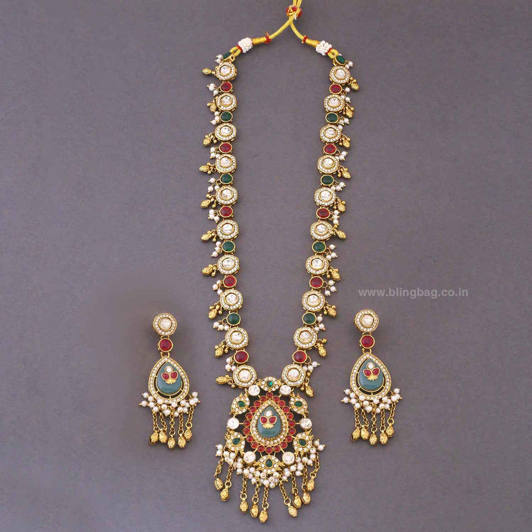 Multicolor Avnia Heritage Jewellery Set
