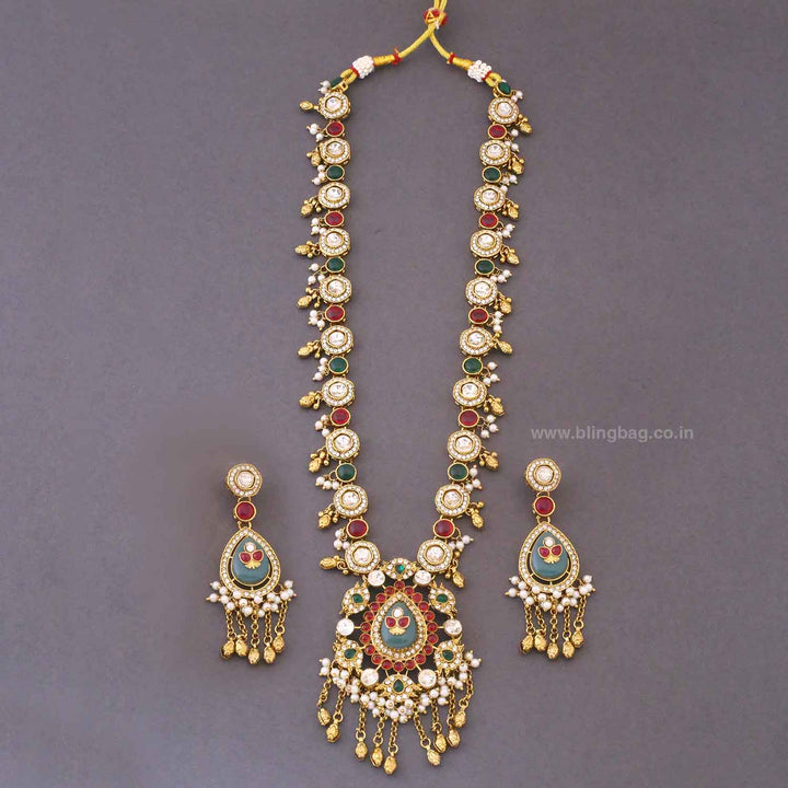 Multicolor Avnia Heritage Jewellery Set