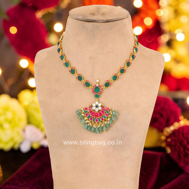 Multicolor Avniita Jadau Jewellery Set - New Arrival