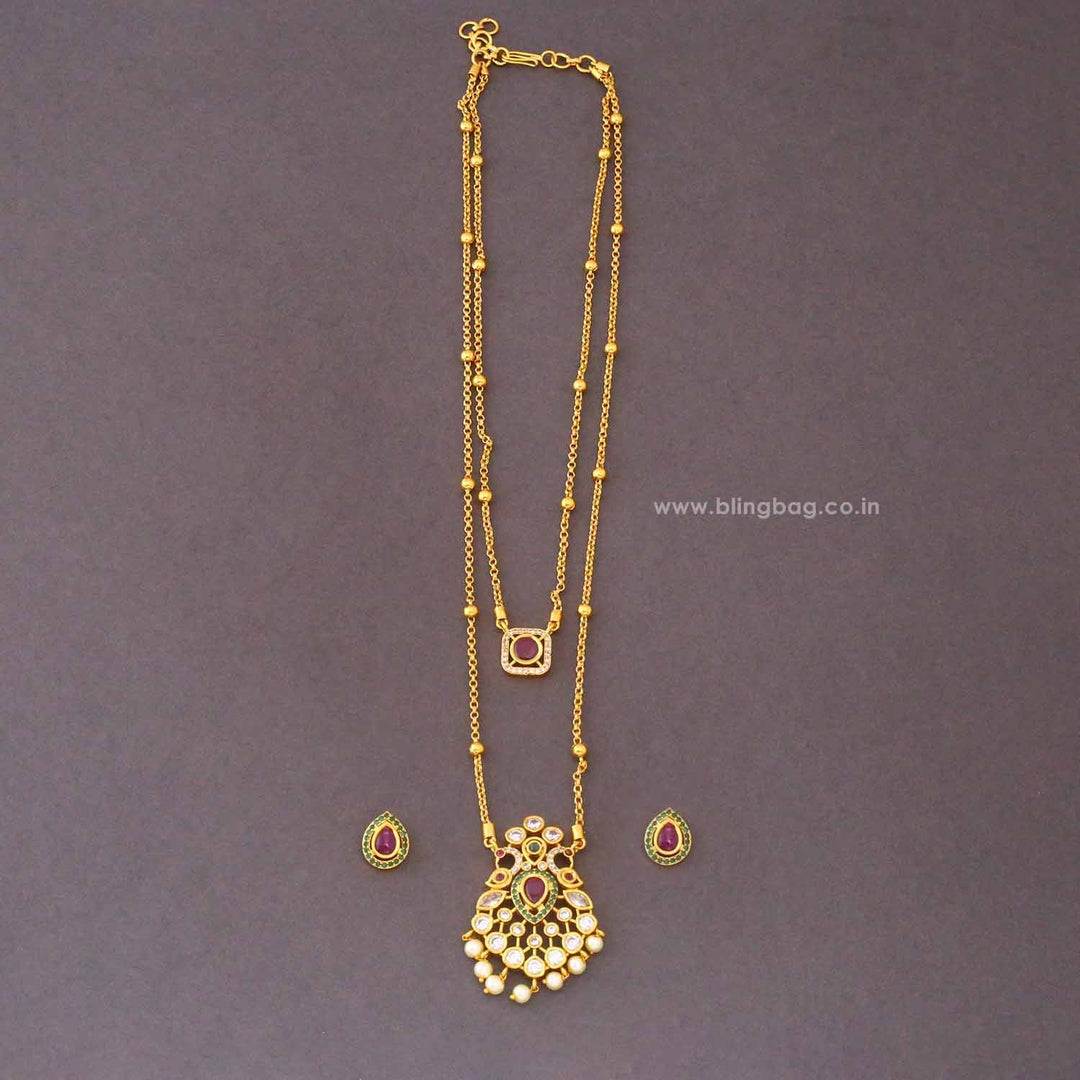 Multicolor Bavitha Antique Jewellery Set - New Arrival