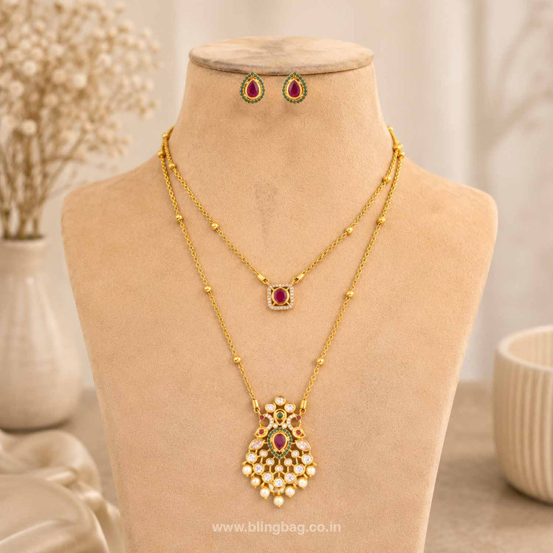 Multicolor Bavitha Antique Jewellery Set - New Arrival