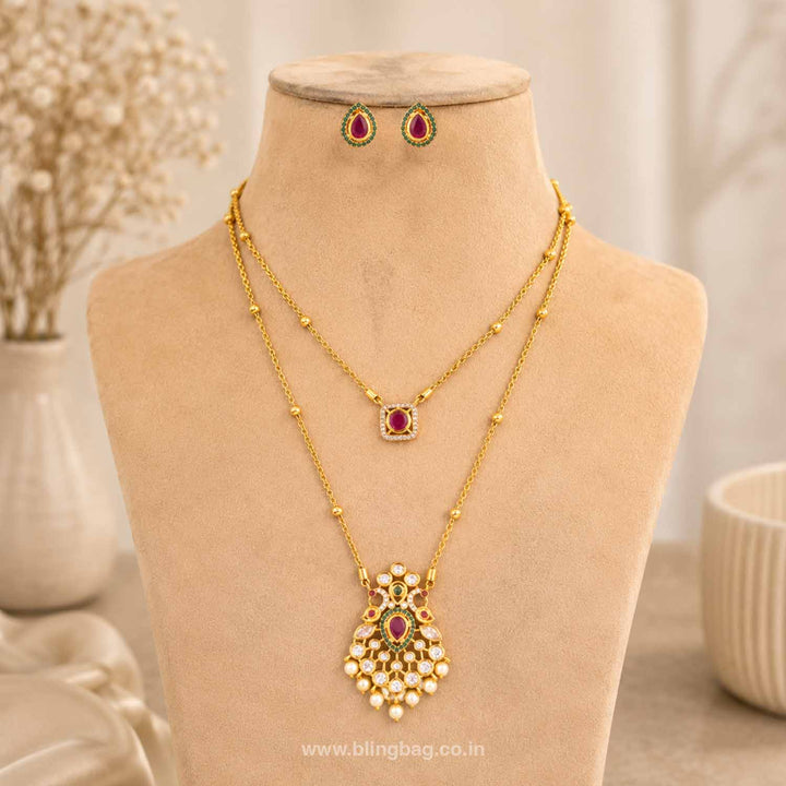 Multicolor Bavitha Antique Jewellery Set - New Arrival