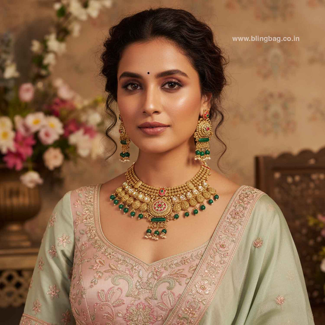 Multicolor Belani Heritage Jewellery Set