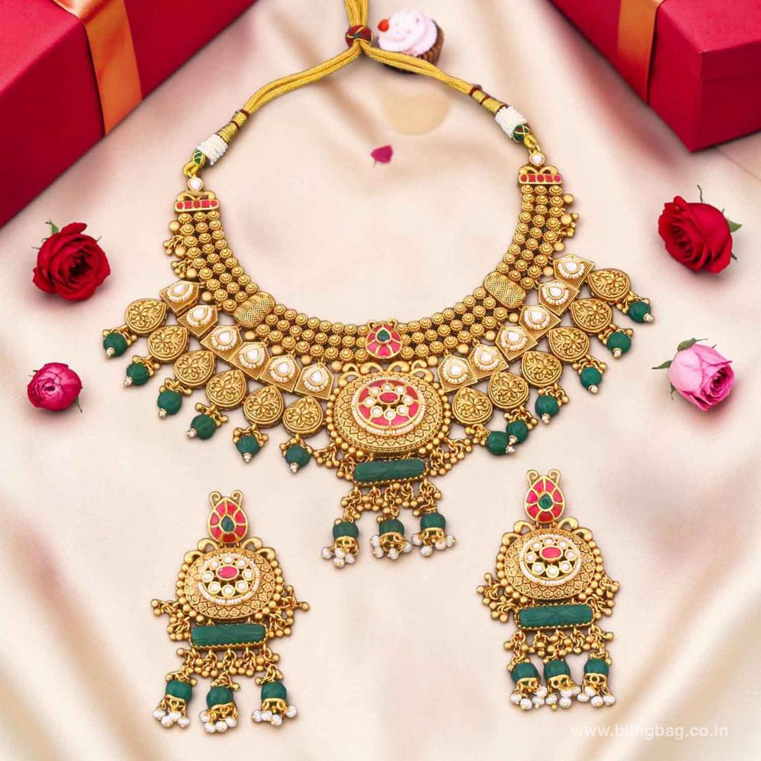 Multicolor Belani Heritage Jewellery Set
