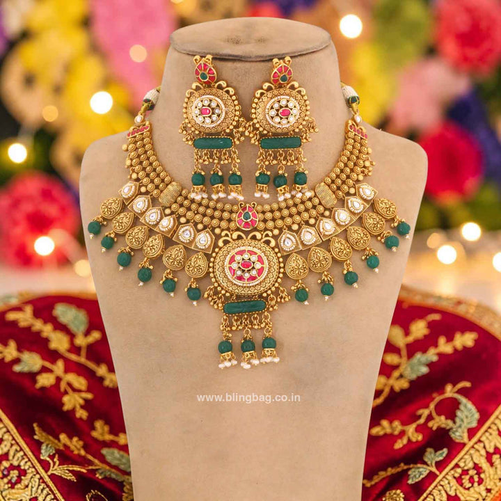 Multicolor Belani Heritage Jewellery Set