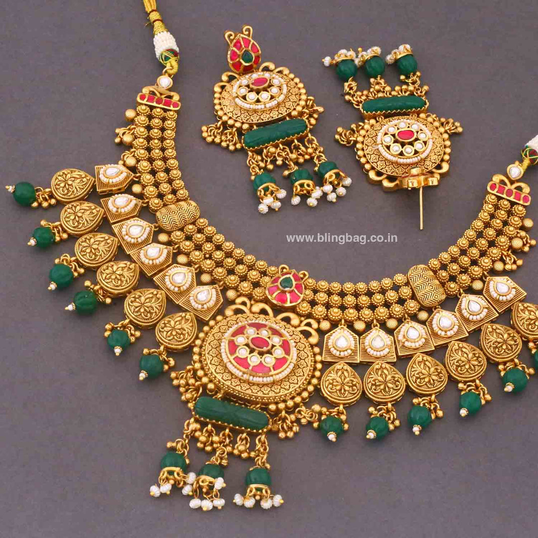 Multicolor Belani Heritage Jewellery Set