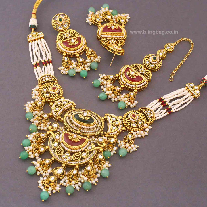 Multicolor Bhavyaa Kundan Jewellery Set