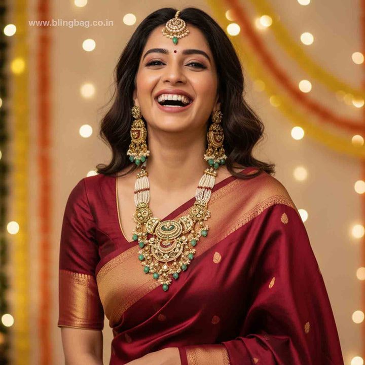 Multicolor Bhavyaa Kundan Jewellery Set