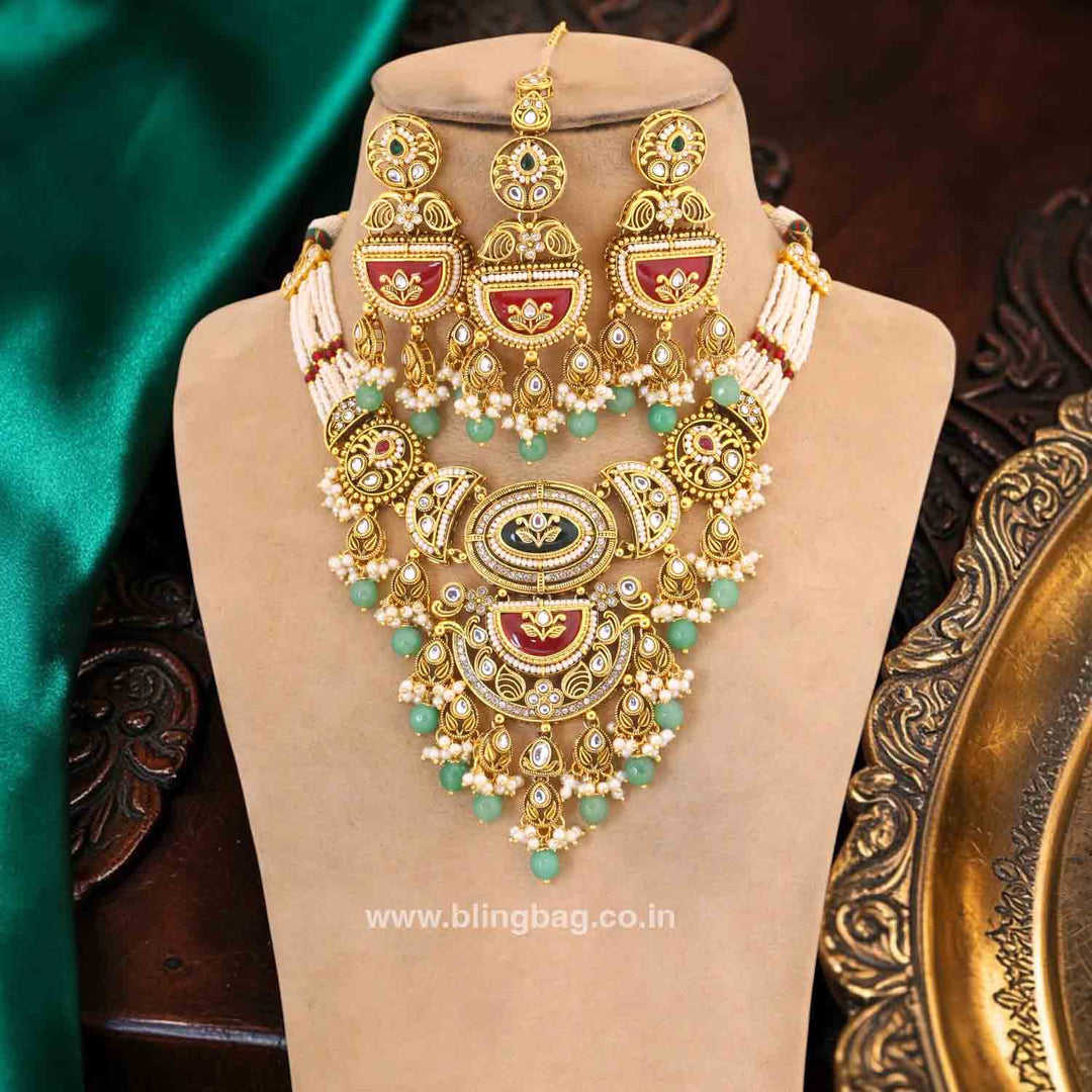 Multicolor Bhavyaa Kundan Jewellery Set