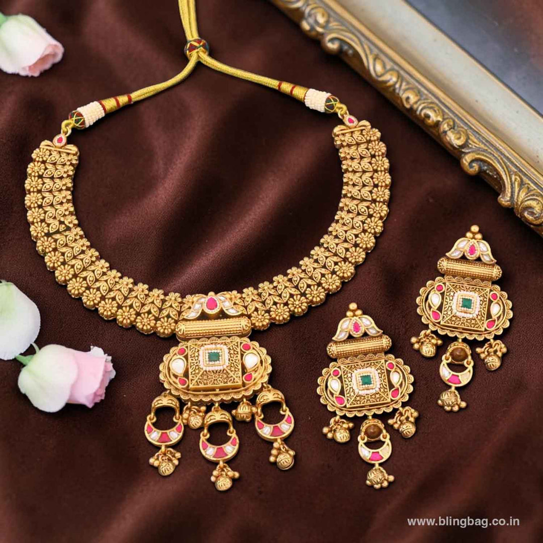 Multicolor Bhoomishree Heritage Jewellery Set