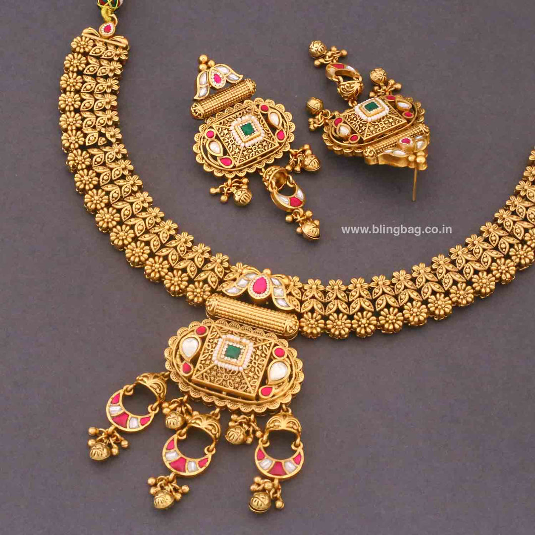 Multicolor Bhoomishree Heritage Jewellery Set