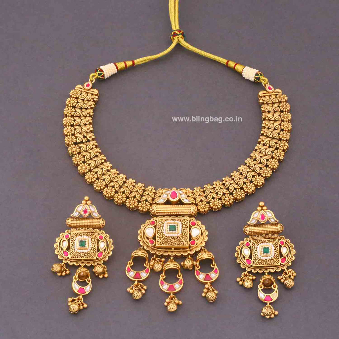 Multicolor Bhoomishree Heritage Jewellery Set