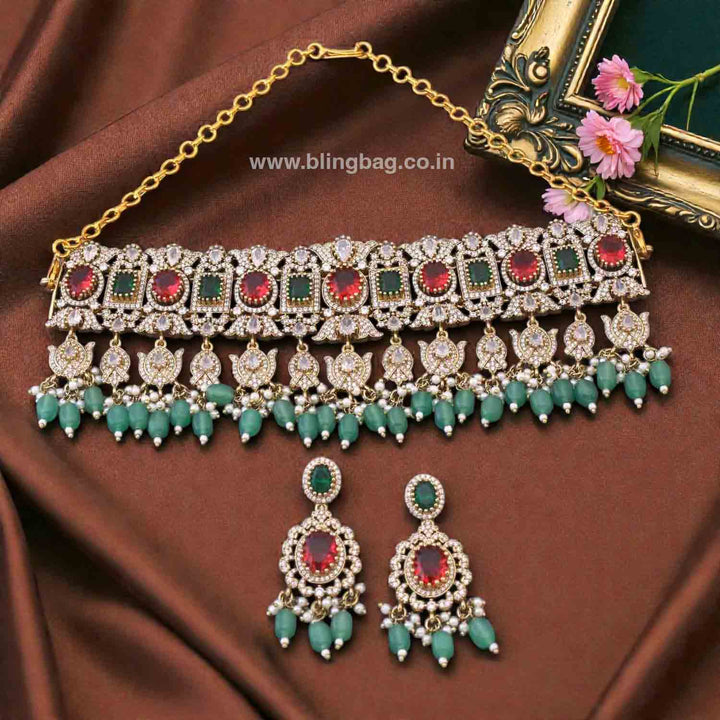 Multicolor Calindra Victorian Jewellery Set - New Arrival