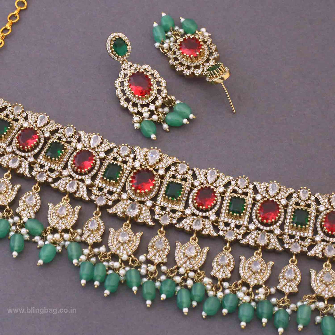 Multicolor Calindra Victorian Jewellery Set - New Arrival