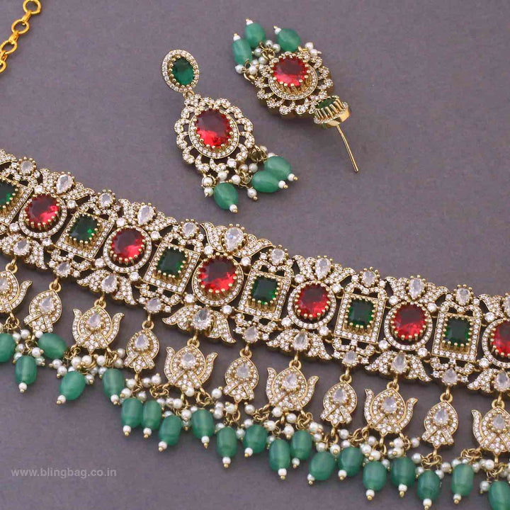 Multicolor Calindra Victorian Jewellery Set - New Arrival