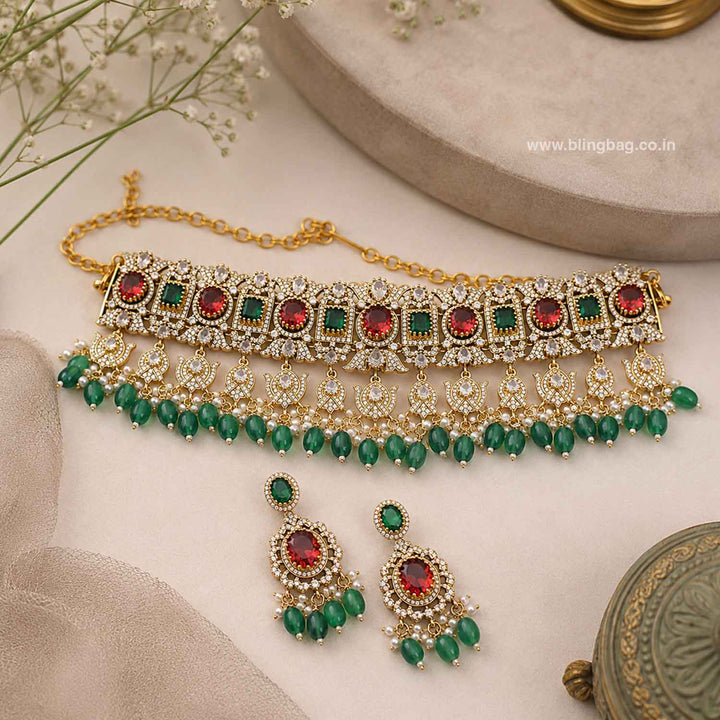 Multicolor Calindra Victorian Jewellery Set - New Arrival