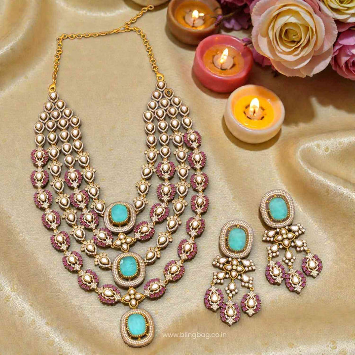 Multicolor Camilae Victorian Jewellery Set