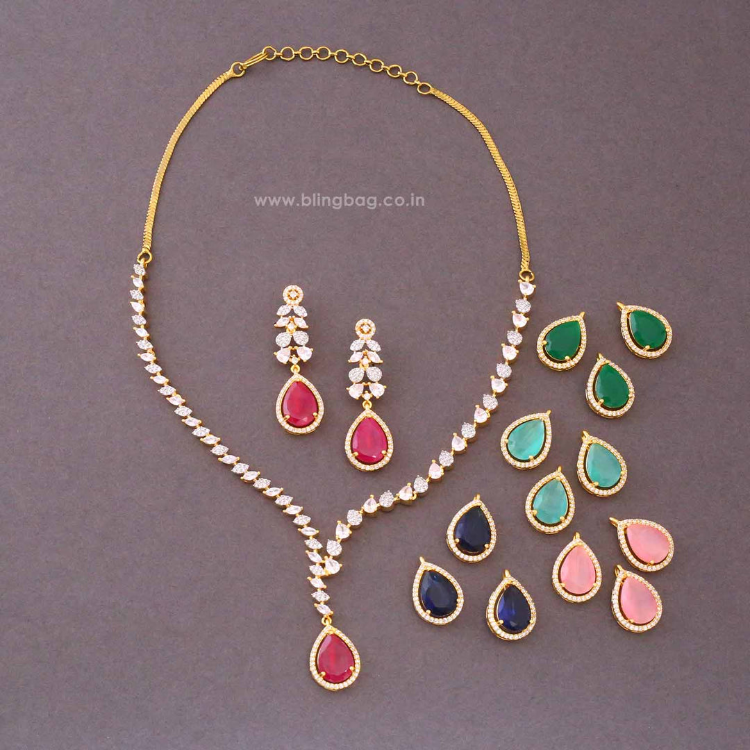 Multicolor Celeste Victorian Jewellery Set - New Arrival