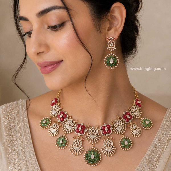 Multicolor Celestia Victorian Jewellery Set - New Arrival