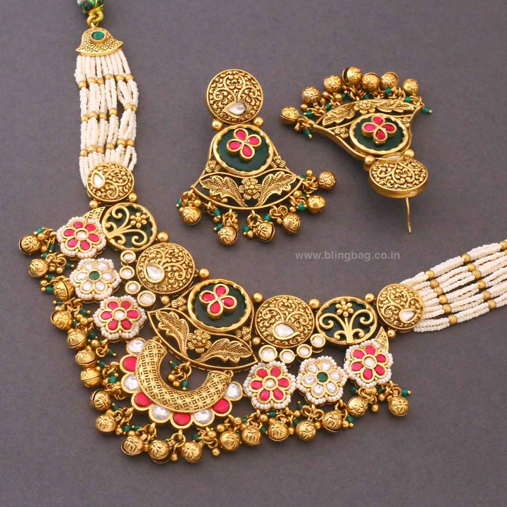 Multicolor Chahal Heritage Jewellery Set