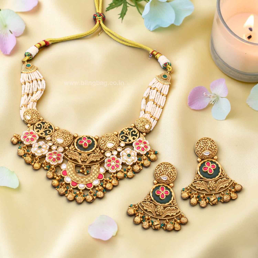 Multicolor Chahal Heritage Jewellery Set