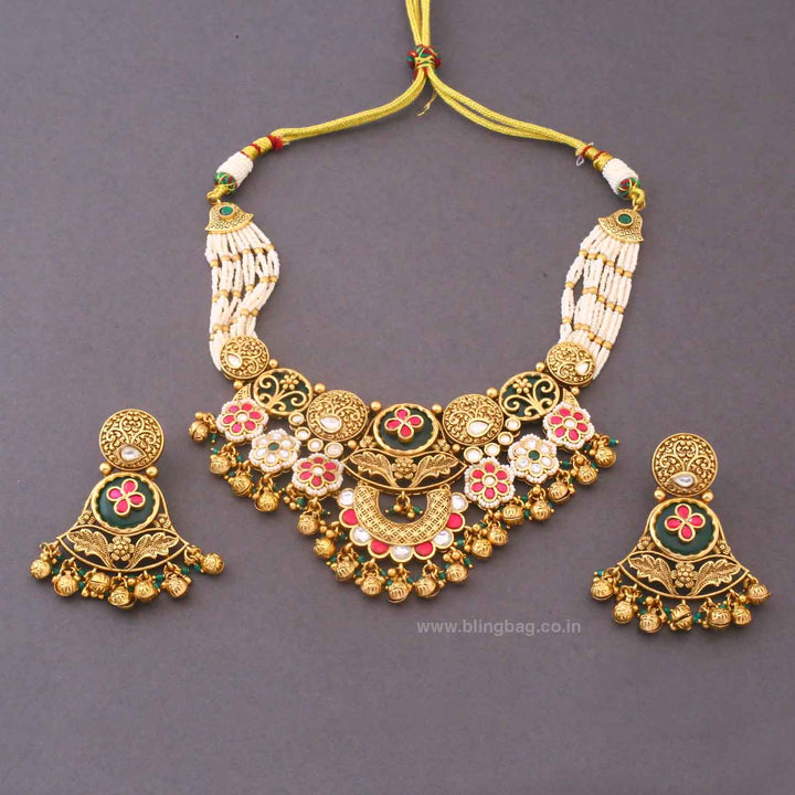 Multicolor Chahal Heritage Jewellery Set