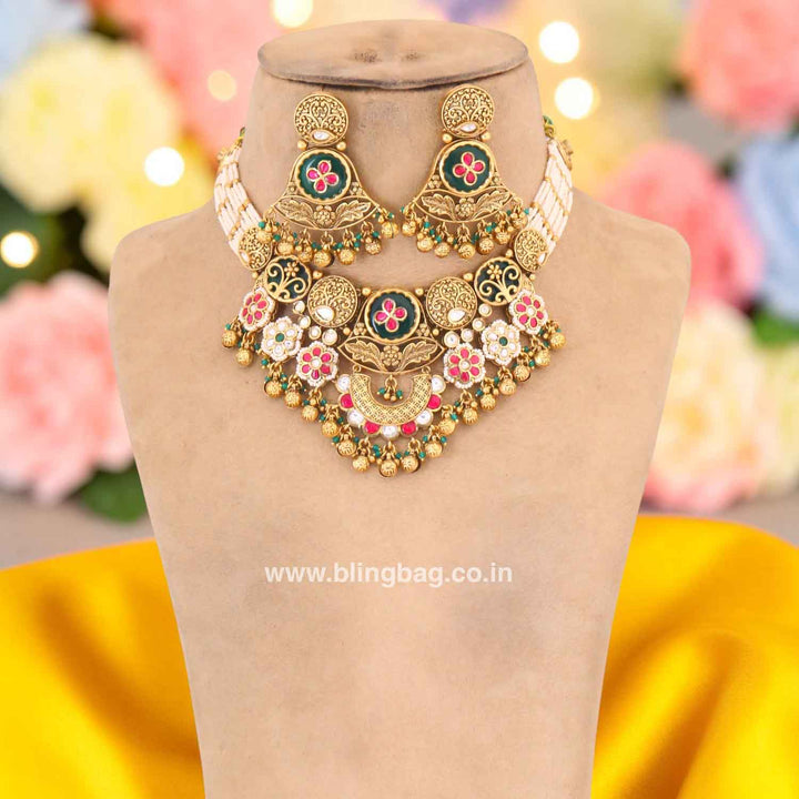 Multicolor Chahal Heritage Jewellery Set