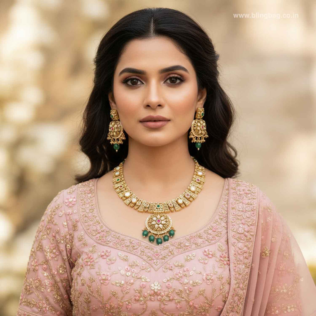 Multicolor Charvi Heritage Jewellery Set