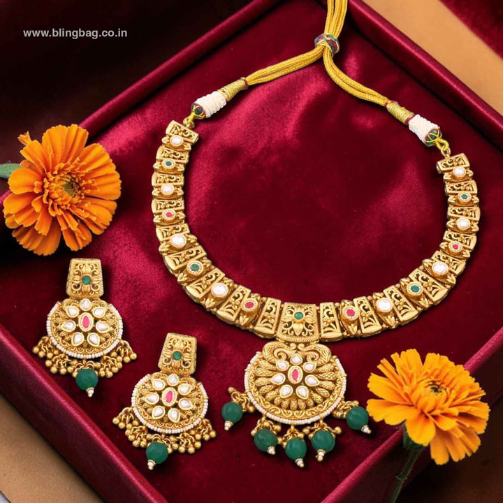 Multicolor Charvi Heritage Jewellery Set