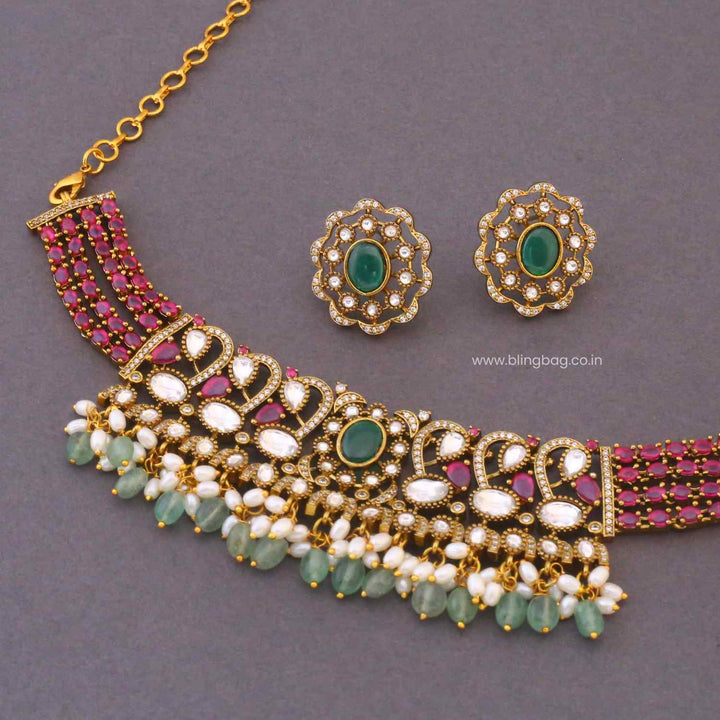 Multicolor Chloe Victorian Jewellery Set