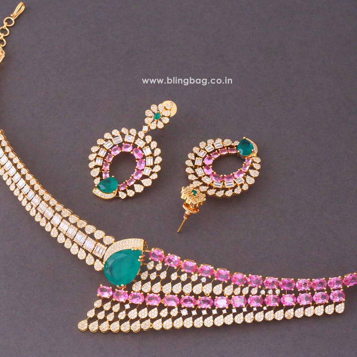 Multicolor Chloeina Zirconia Jewellery Set- New Arrivals