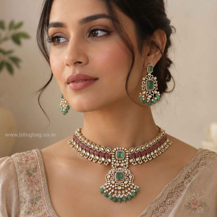 Multicolor Claireson Victorian Jewellery Set- New Arrivals