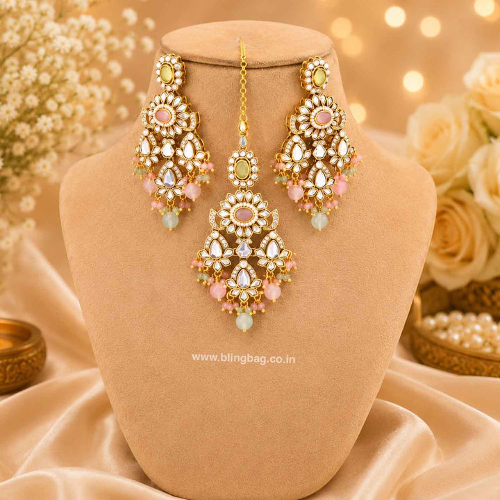 Multicolor Dayanita Kundan Jewellery Set