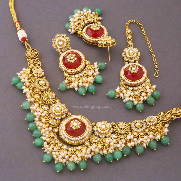 Multicolor Diyaa Kundan Jewellery Set