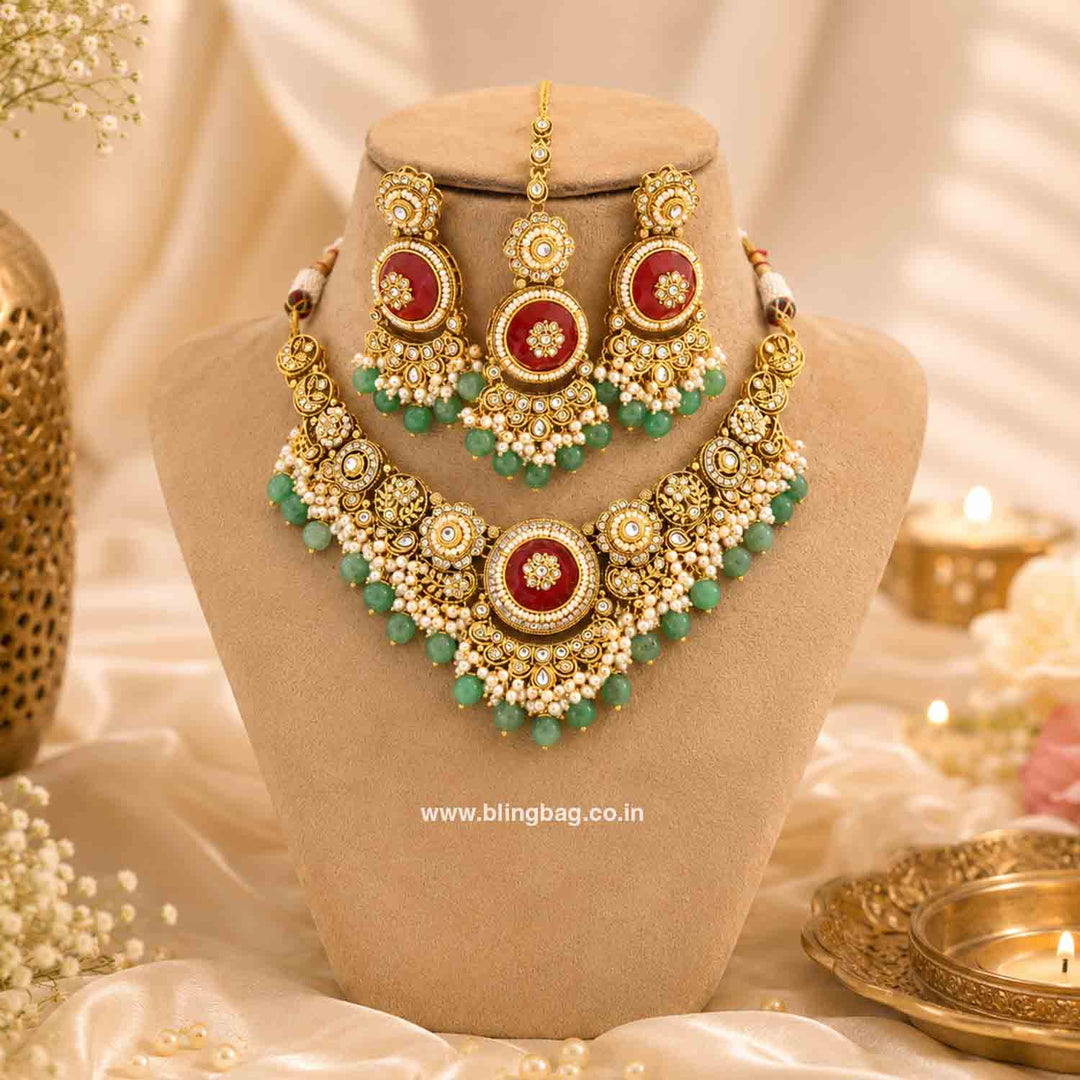 Multicolor Diyaa Kundan Jewellery Set