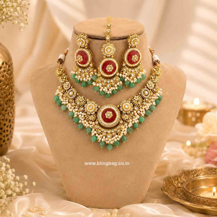 Multicolor Diyaa Kundan Jewellery Set