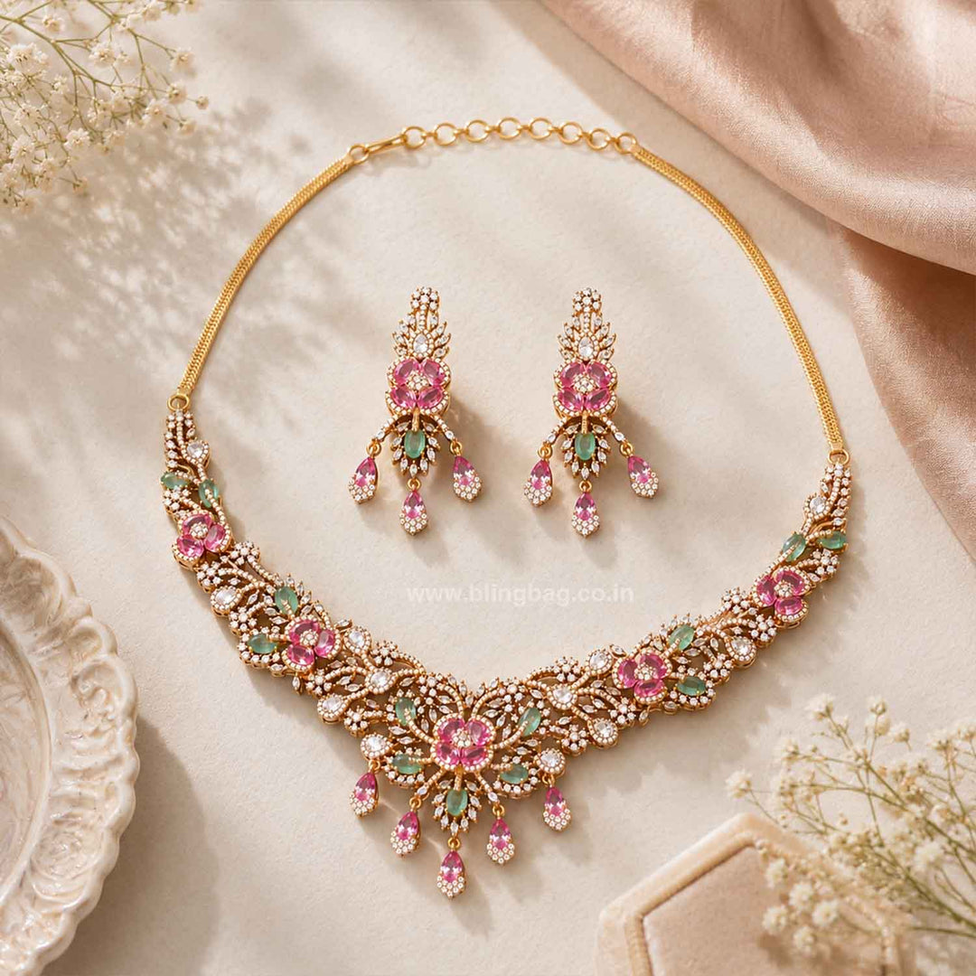 Multicolor Elenae Zirconia Jewellery Set- New Arrivals