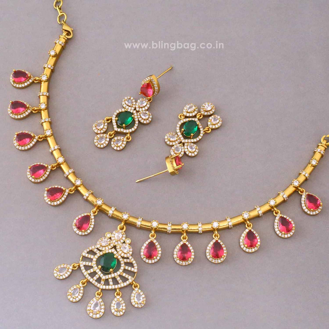 Multicolor Evaette Victorian Jewellery Set - New Arrival