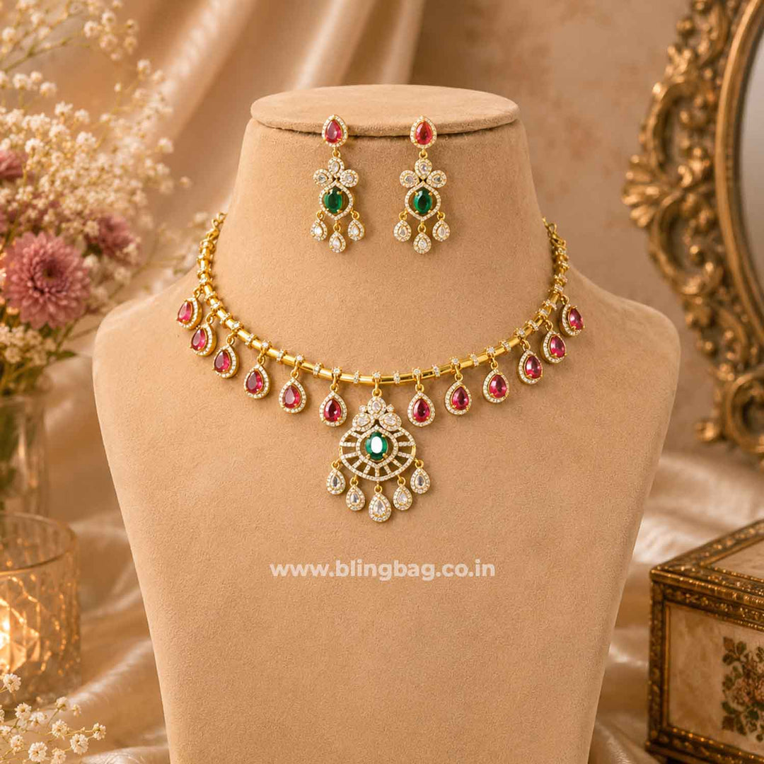Multicolor Evaette Victorian Jewellery Set - New Arrival
