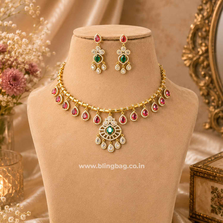 Multicolor Evaette Victorian Jewellery Set - New Arrival