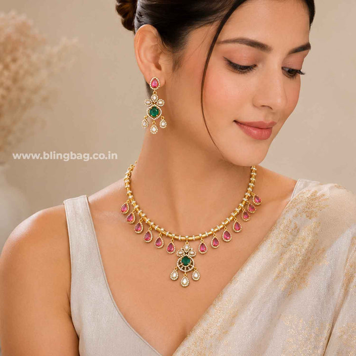 Multicolor Evaette Victorian Jewellery Set - New Arrival