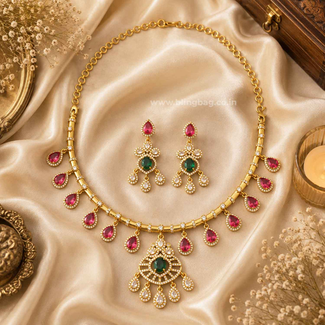 Multicolor Evaette Victorian Jewellery Set - New Arrival