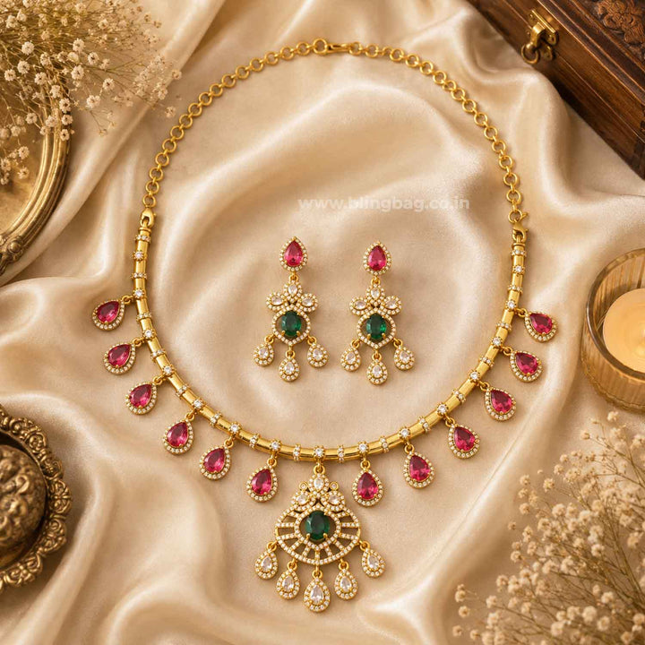 Multicolor Evaette Victorian Jewellery Set - New Arrival