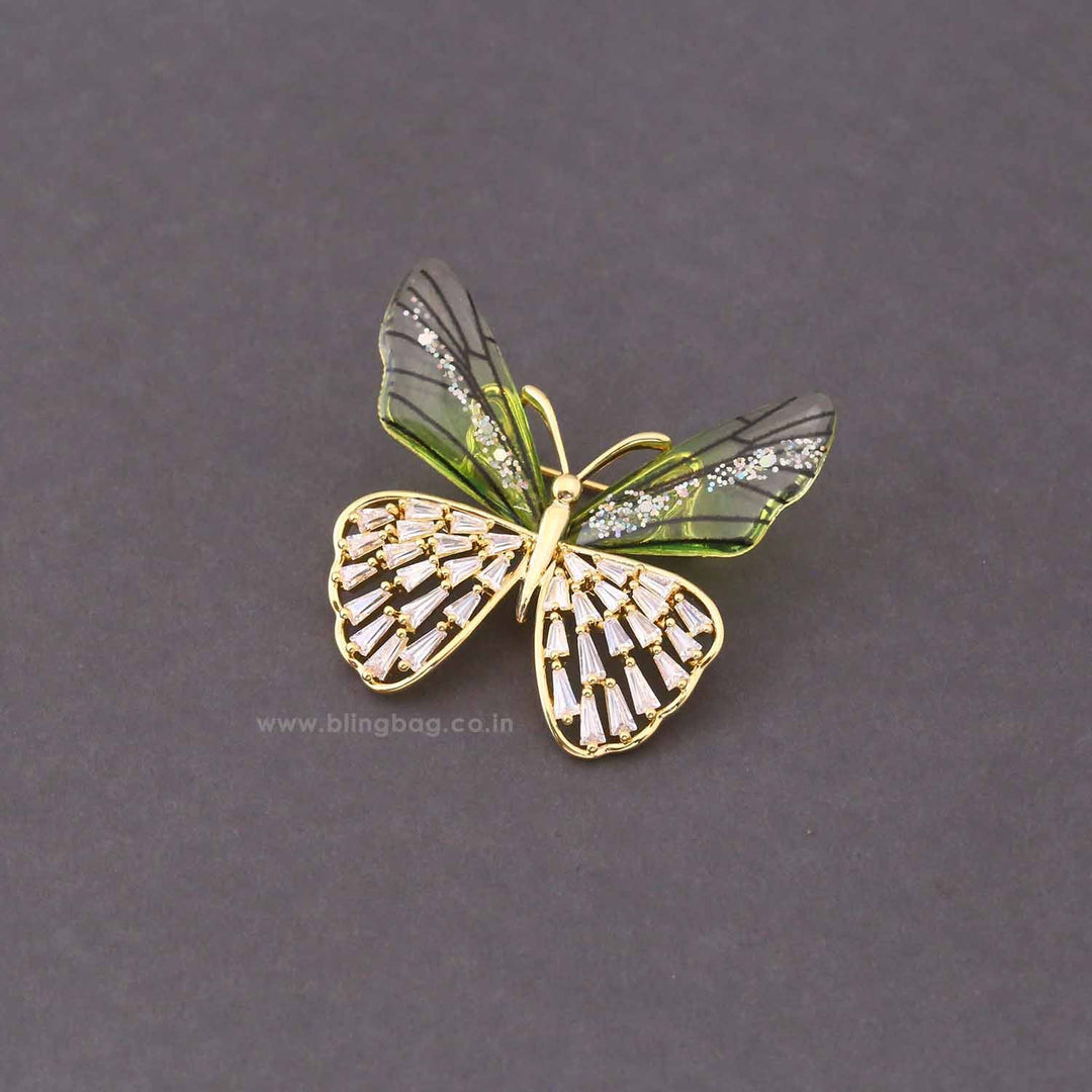 Multicolor Flutter Fly Brooch