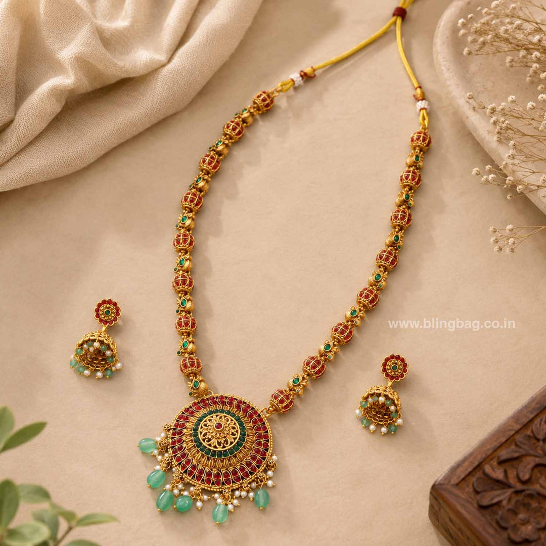 Multicolor Fulki Antique Jewellery Set - New Arrival
