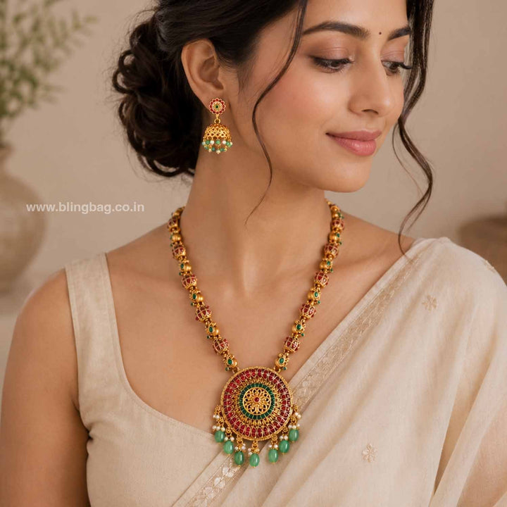 Multicolor Fulki Antique Jewellery Set - New Arrival