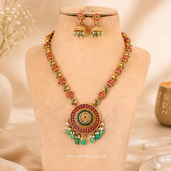 Multicolor Fulki Antique Jewellery Set - New Arrival