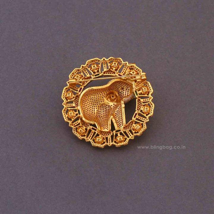 Multicolor Gajraj Chakra Brooch