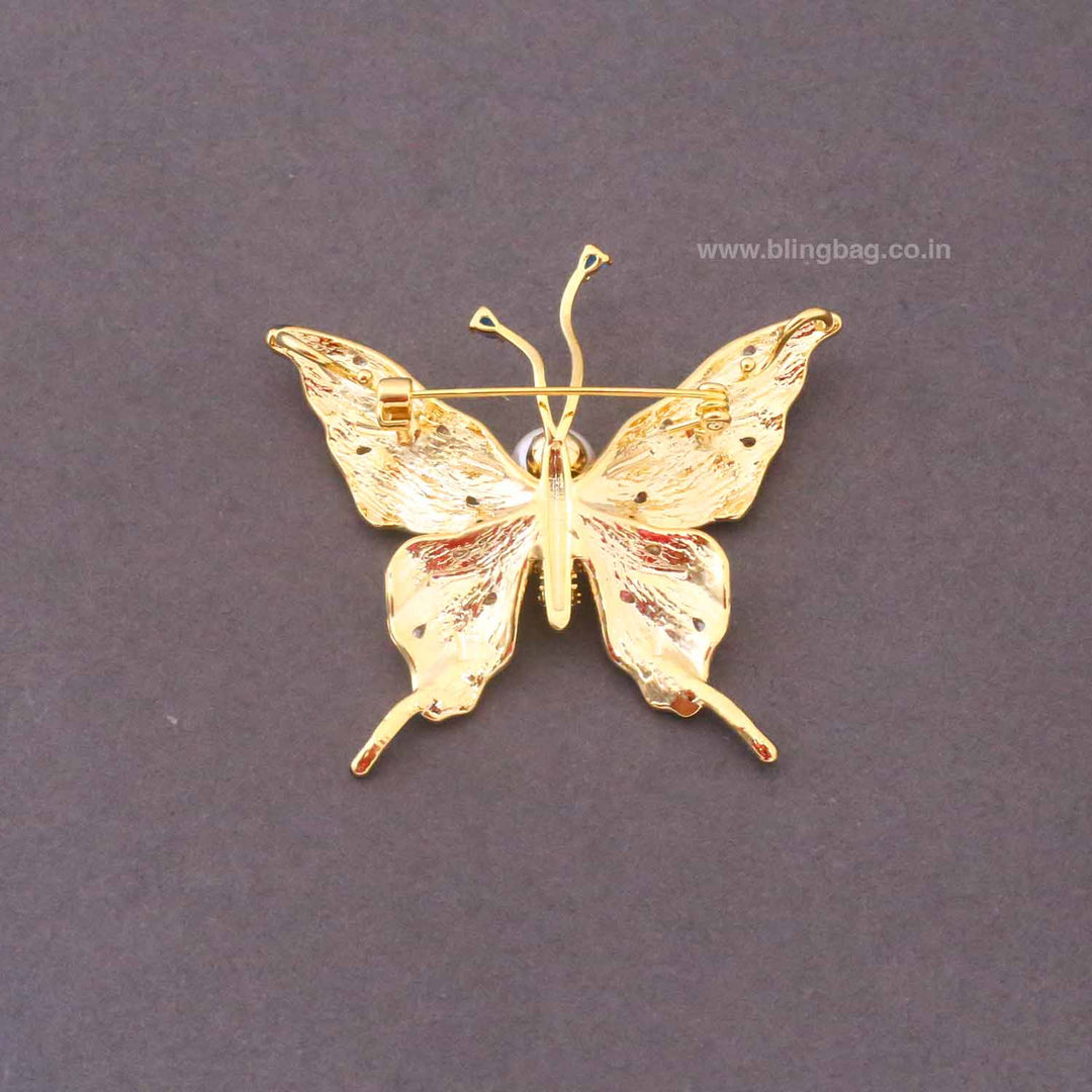 Multicolor Galaxy Butterfly Brooch